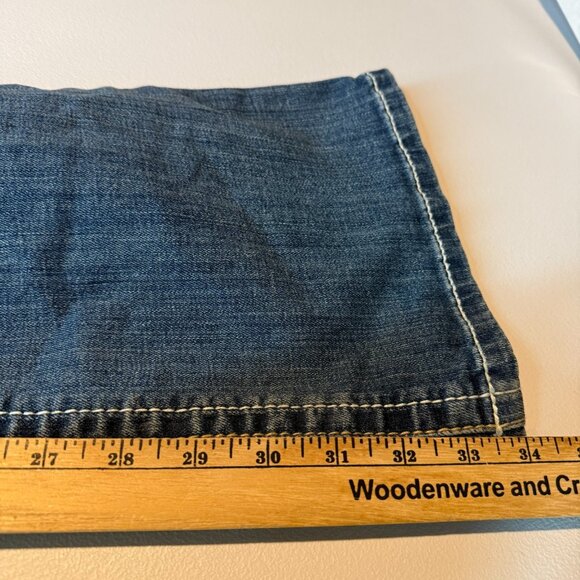 Ariat Women 31L REAL Boot Cut Jeans Mid Rise Stretch Whipstitch Whisker Faded - Picture 9 of 10